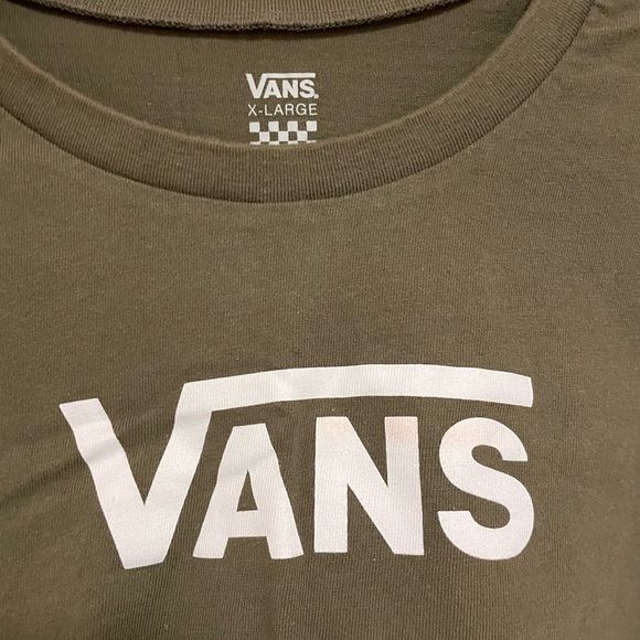 Vans Logo Army Green T-Shirt - Picture 3 of 5